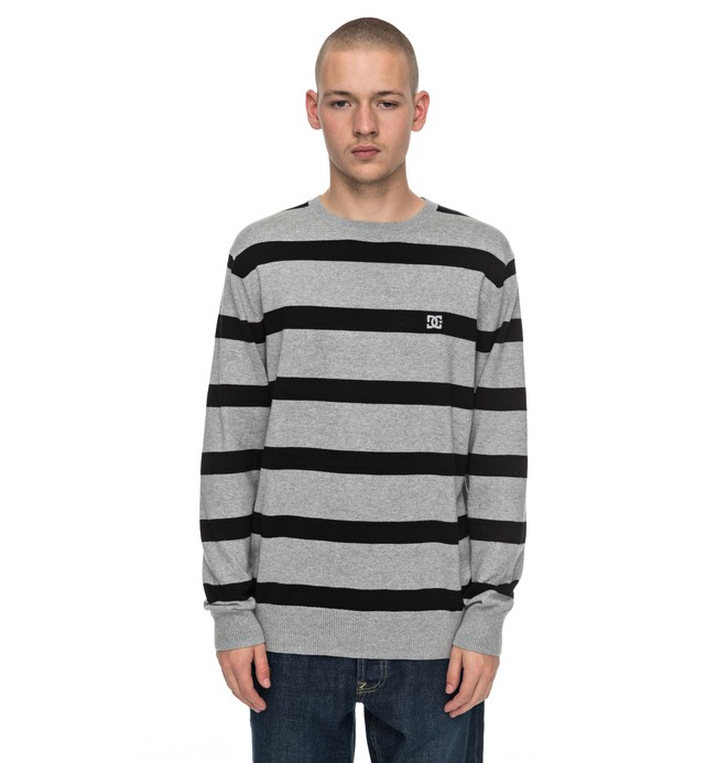 dcshoes, Sabotage Stripe - Jersey para Hombre, GREY HEATHER (knfh) 0 Sabotage Stripe - Jersey para Hombre Negro EDYSW03024 DC Shoes