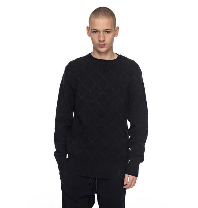 dcshoes, Solidify - Trui met ruitmotief, DARK INDIGO (byj0) 0 Solidify - Trui met ruitmotief Blue EDYSW03027 DC Shoes