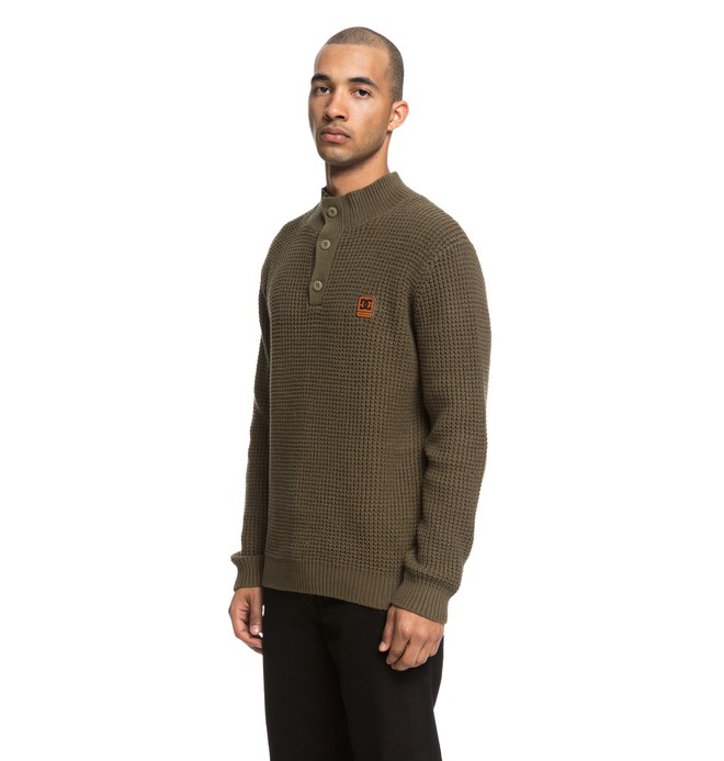 dcshoes, Bell Shaw - Pull col rond pour Homme, BURNT OLIVE (gpz0) 0 Bell Shaw - Pull col rond pour Homme Vert EDYSW03033 DC Shoes