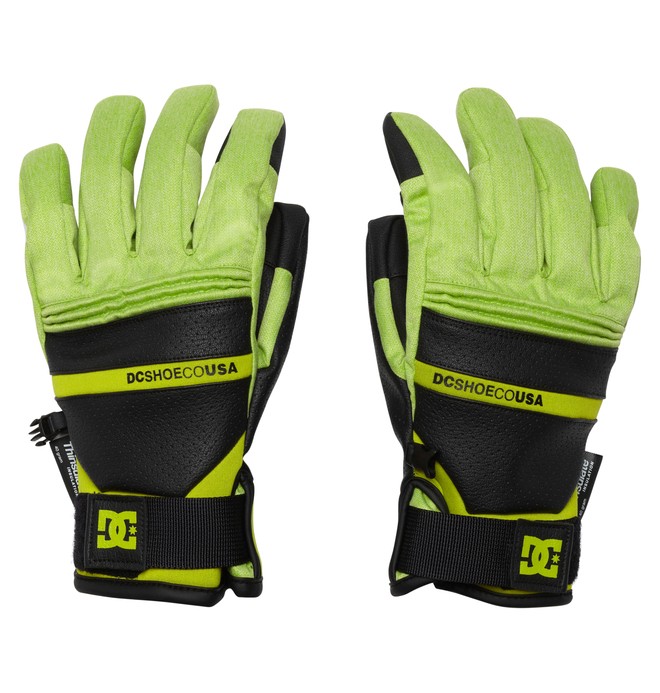 dcshoes, Men's Mizu 15 Gloves, LIME (gjz0) 0 Men's Mizu 15 Gloves EDYTH00011 DC Shoes