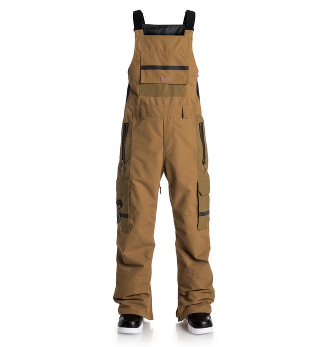 dcshoes, Men's Platoon Bib Snow Pants, DULL GOLD (cne0) 0 Men's Platoon Bib Snow Pants EDYTP03010 DC Shoes