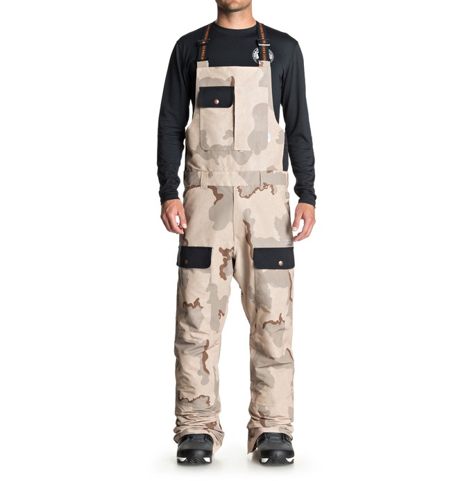 dcshoes, Platoon Snow Bib Pants, INCENSE DCU CAMO MEN (cjz6) 0 Platoon Snow Bib Pants Brown EDYTP03031 DC Shoes