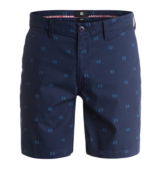 dcshoes, Men's Worker Print Slim 18 Shorts, INDIGO (btn0) 0 Men's Worker Print Slim 18 Shorts EDYWS03014 DC Shoes