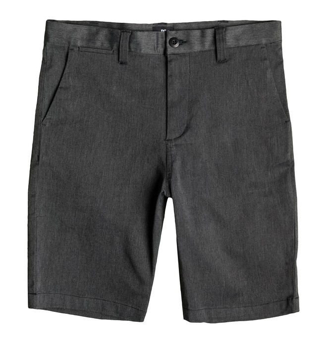 dcshoes, Men's Worker Heather Straight Fit Shorts, DARK HEATHER GREY (krph) 0 Men's Worker Heather Straight Fit Shorts EDYWS03036 DC Shoes