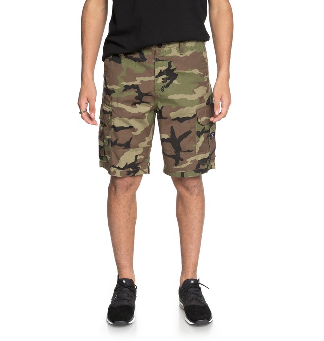 dcshoes, Ripstop 21" Cargo Shorts, CAMO (gsr6) 0 Ripstop 21" Cargo Shorts Green EDYWS03054 DC Shoes