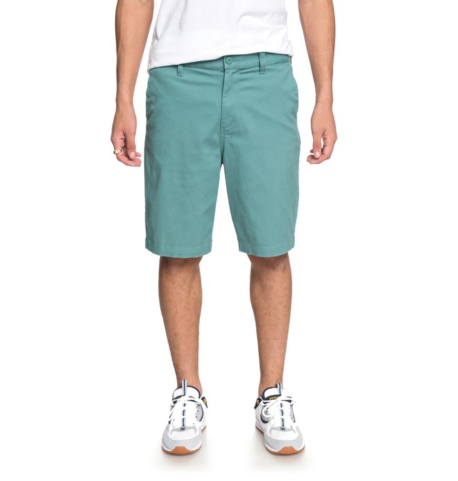 dcshoes, Men's Worker 20.5" Chino Shorts, DEEP SEA (gmw0) 0 Men's Worker 20.5" Chino Shorts Green EDYWS03101 DC Shoes