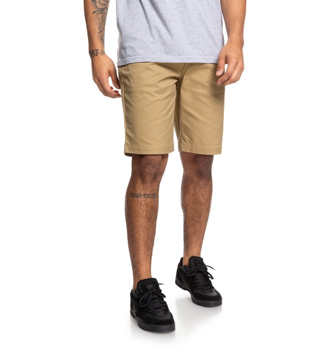 dcshoes, Worker 20.5" Chino Shorts, KHAKI (clm0) 0 Worker 20.5" Chino Shorts Brown EDYWS03111 DC Shoes