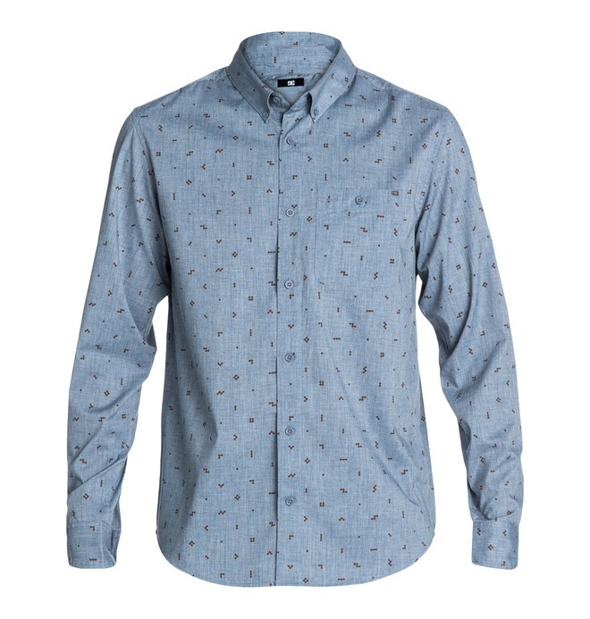dcshoes, Chamber LS Shirt, BLUE STONE DOTS (bmc1) 0 Chamber LS Shirt EDYWT03007 DC Shoes