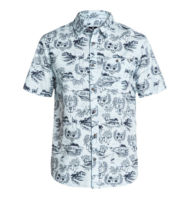 dcshoes, Toile Paper SS Shirt, BLUE SHAKE PRINT (bks6) 0 Toile Paper SS Shirt EDYWT03012 DC Shoes