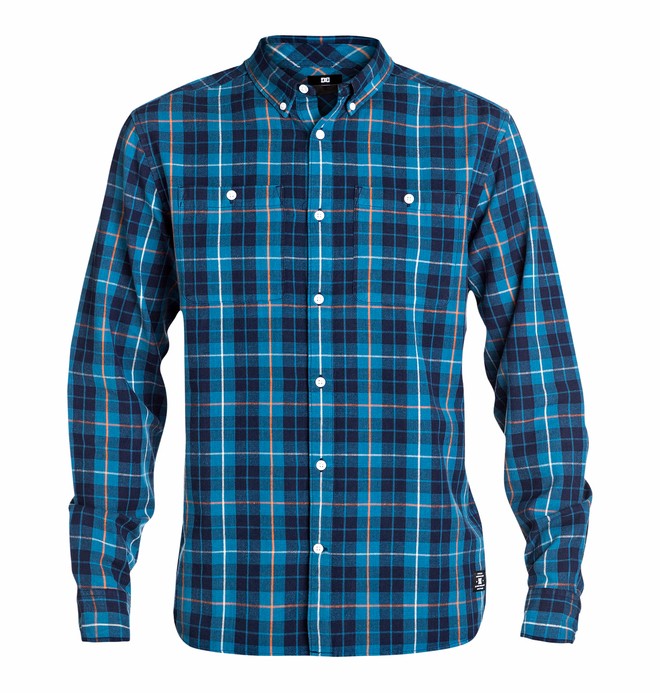 dcshoes, Men's South Ferry Long Sleeve Shirt, INDIGO FERRY (btn9) 0 Men's South Ferry Long Sleeve Shirt EDYWT03017 DC Shoes