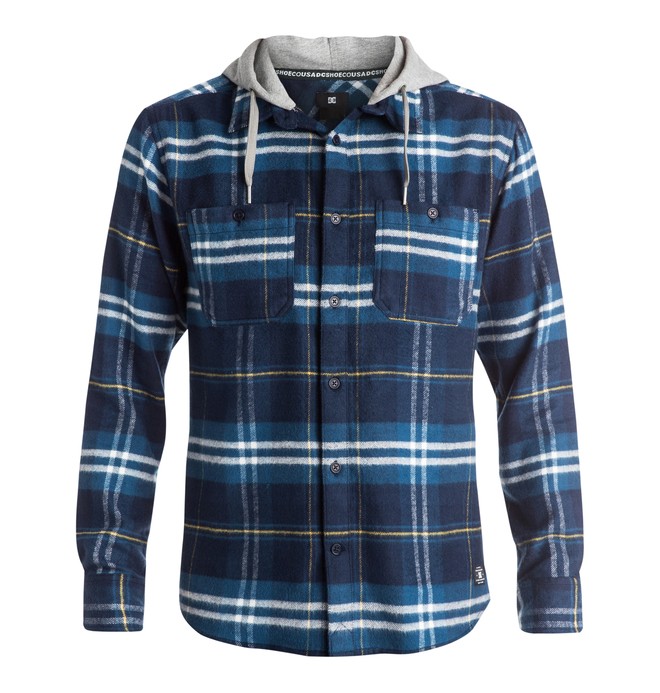 dcshoes, Men's Hood Up Flannel Shirt, HOOD UP BLUE IRIS (btl1) 0 Men's Hood Up Flannel Shirt EDYWT03042 DC Shoes