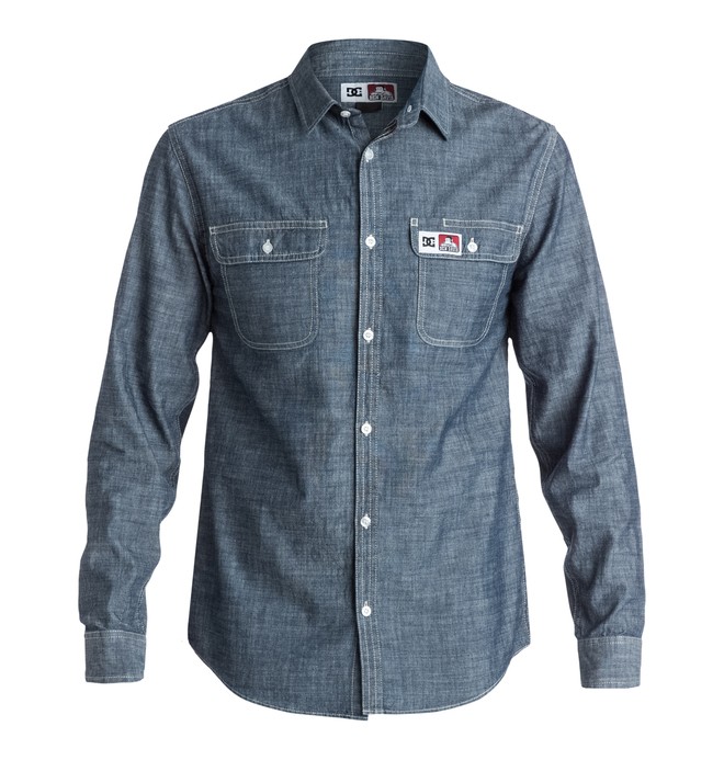 dcshoes, Men's Ben Davis Chambray Shirt, INDIGO (btn0) 0 Men's Ben Davis Chambray Shirt EDYWT03052 DC Shoes