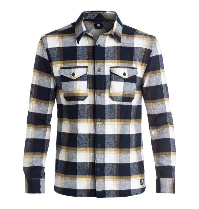 dcshoes, Hombres Camisa de Manga Larga Marsha Flannel, MARSHA BLUE IRIS (btl1) 0 Hombres Camisa de Manga Larga Marsha Flannel EDYWT03110 DC Shoes