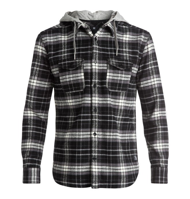 dcshoes, Hombres Camisa de Manga Larga con Capucha Runnels Flannel, BLACK RUNNELS (kvj4) 0 Hombres Camisa de Manga Larga con Capucha Runnels Flannel EDYWT03111 DC Shoes
