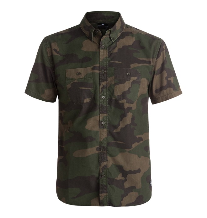 dcshoes, Hombres Camisa de Manga Corta Zilkers, BOLD CAMO GREEN (ktf2) 0 Hombres Camisa de Manga Corta Zilkers EDYWT03113 DC Shoes