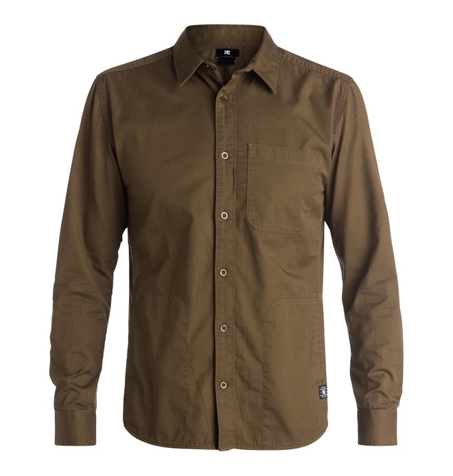 dcshoes, Men's SPT Long Sleeve Shirt, DARK EARTH (crn0) 0 Men's SPT Long Sleeve Shirt EDYWT03118 DC Shoes