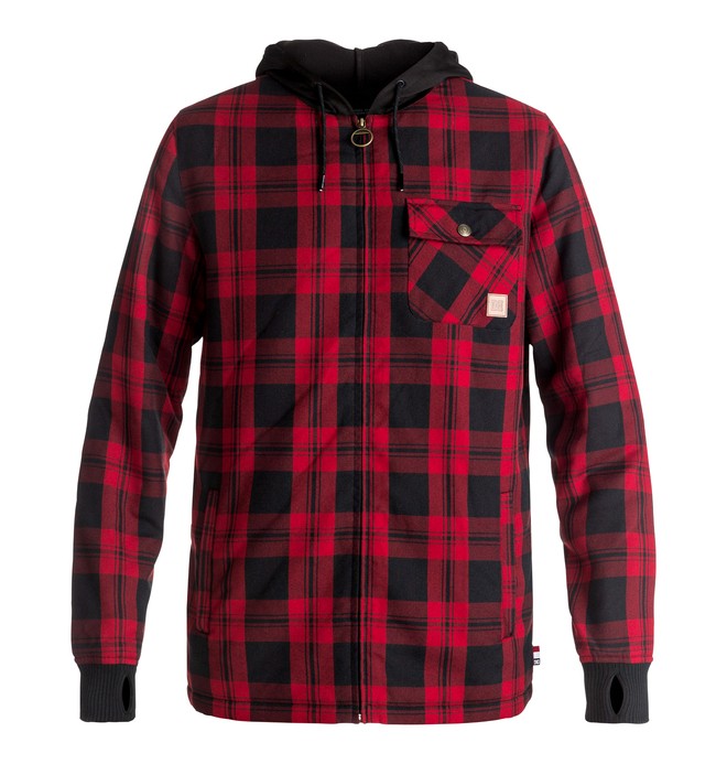 dcshoes, Backwoods - Surchemise technique de snow pour Homme, MOD BUFFALO PLAID CHILI PEPPER (rrd1) 0 Backwoods - Surchemise technique de snow pour Homme Rouge EDYWT03154 DC Shoes