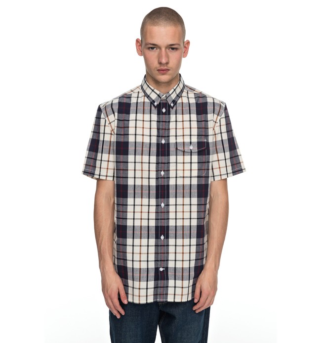 dcshoes, Men's Atura Short Sleeve Shirt, RAINY DAY (sew0) 0 Men's Atura Short Sleeve Shirt Grey EDYWT03158 DC Shoes