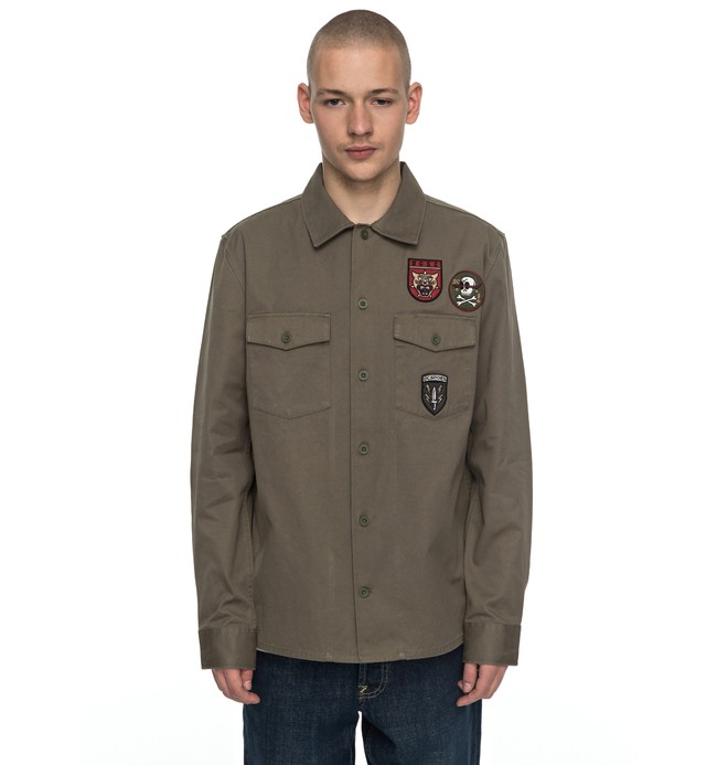 dcshoes, Men's Jedburgh Long Sleeve Overshirt, VINTAGE GREEN (gzj0) 0 Men's Jedburgh Long Sleeve Overshirt Green EDYWT03164 DC Shoes