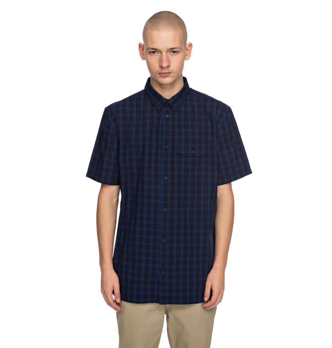 dcshoes, Men's Atura Short Sleeve Shirt, WASHED INDIGO (bsa0) 0 Men's Atura Short Sleeve Shirt Blue EDYWT03178 DC Shoes