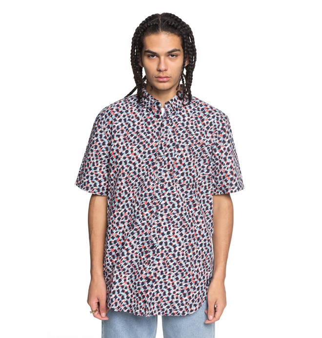 dcshoes, Men's Hepscott Short Sleeve Shirt, DARK INDIGO (byj0) 0 Men's Hepscott Short Sleeve Shirt Blue EDYWT03191 DC Shoes