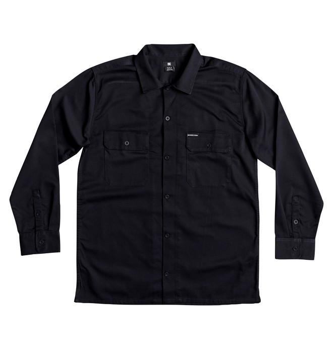 dcshoes, Men's Wasdale Long Sleeve Workwear Shirt, DARK INDIGO (byj0) 0 Men's Wasdale Long Sleeve Workwear Shirt Blue EDYWT03193 DC Shoes