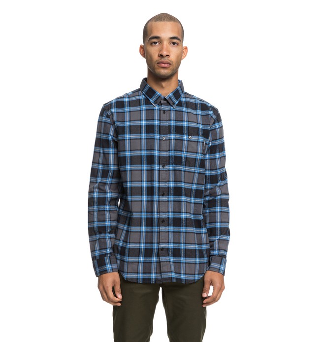 dcshoes, Northboat Long Sleeve Shirt, MARINA (bjz0) 0 Northboat Long Sleeve Shirt Blue EDYWT03208 DC Shoes