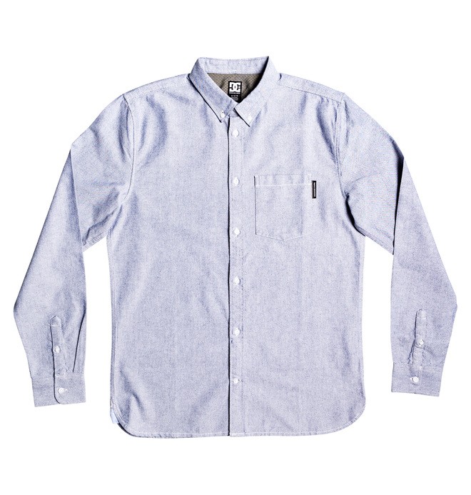 dcshoes, The Oxford Long Sleeve Shirt, BLACK IRIS (btl0) 0 The Oxford Long Sleeve Shirt Blue EDYWT03225 DC Shoes