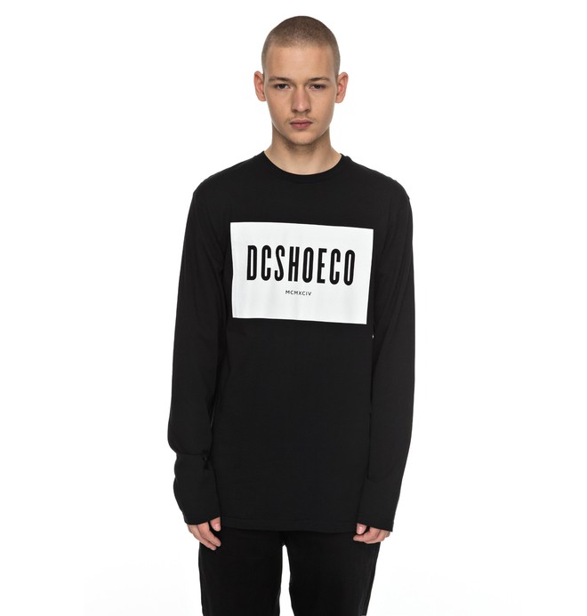 dcshoes, Squareside - Camiseta de Manga Larga para Hombre, BLACK (kvj0) 0 Squareside - Camiseta de Manga Larga para Hombre Negro EDYZT03706 DC Shoes