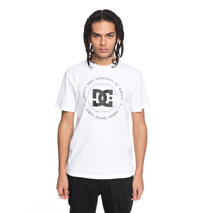 dcshoes, Rebuilt - Maglietta, SNOW WHITE (wbb0) 0 Rebuilt - Maglietta White EDYZT03728 DC Shoes