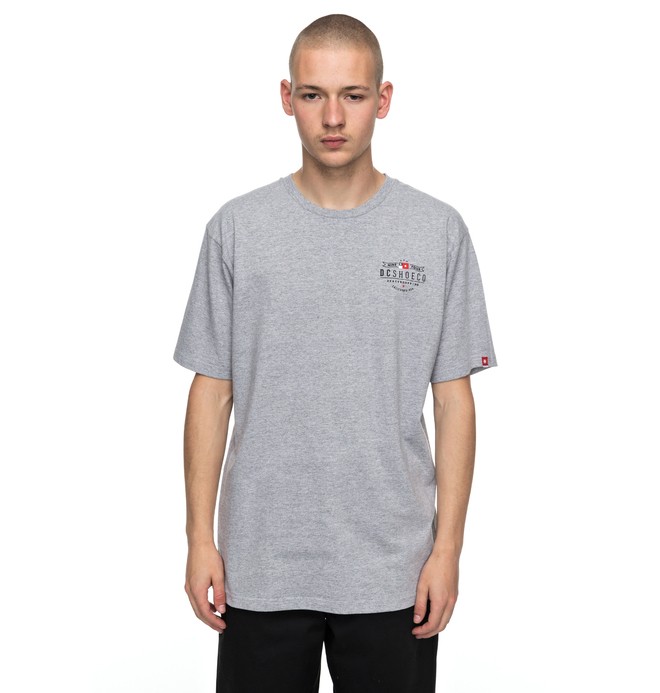 dcshoes, Nine Four Flag - T-Shirt, GREY HEATHER (knfh) 0 Nine Four Flag - T-Shirt Schwarz EDYZT03730 DC Shoes