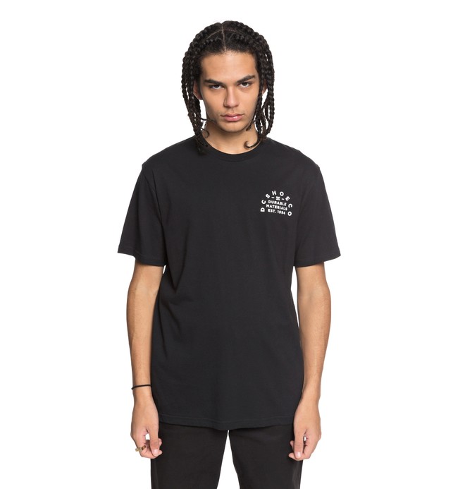 dcshoes, Durable Timer - T-Shirt for Men, BLACK (kvj0) 0 Durable Timer - T-Shirt for Men Black EDYZT03755 DC Shoes
