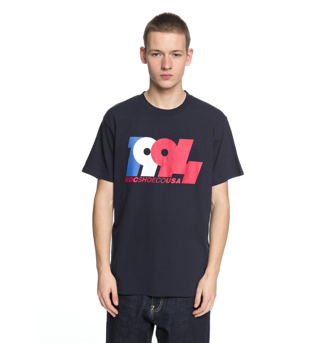 dcshoes, Graduate In 94 - T-Shirt, DARK INDIGO (byj0) 0 Graduate In 94 - T-Shirt Blue EDYZT03762 DC Shoes