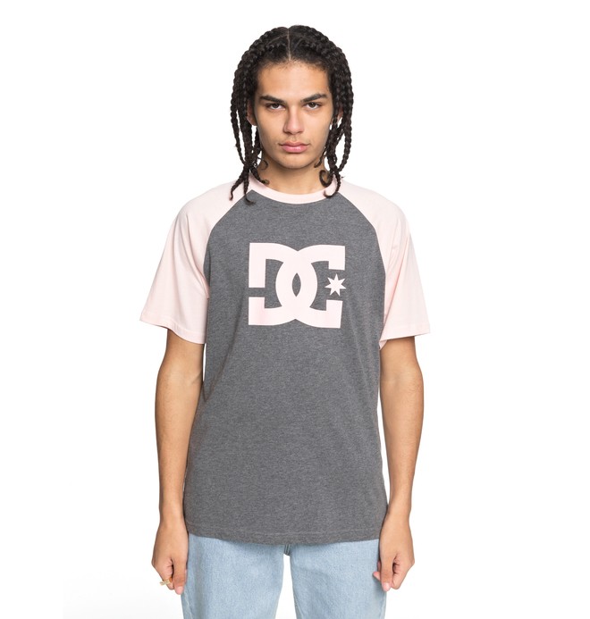 dcshoes, Star - T-Shirt for Men, CHARCOAL HEATHER/ ENGLISH ROSE (xkkm) 0 Star - T-Shirt for Men Multicolor EDYZT03802 DC Shoes