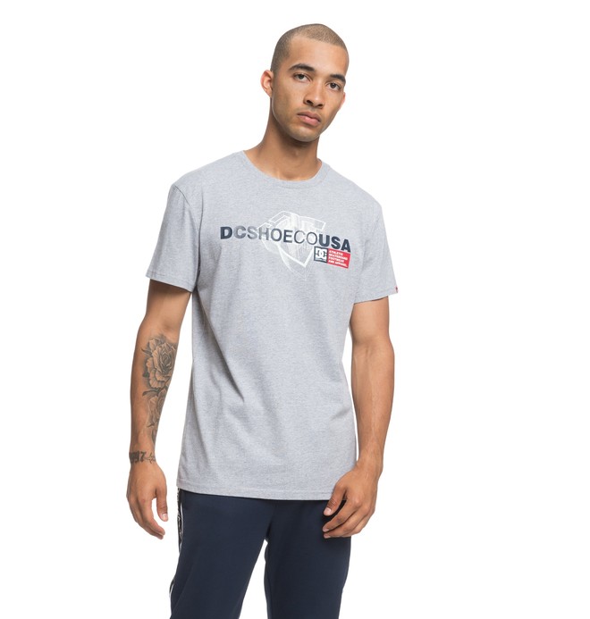 dcshoes, Strip Box - T-Shirt voor Heren, GREY HEATHER (knfh) 0 Strip Box - T-Shirt voor Heren Black EDYZT03850 DC Shoes