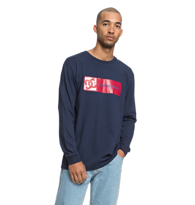 dcshoes, Men's Swaze Long Sleeve Tee, BLACK IRIS (btl0) 0 Men's Swaze Long Sleeve Tee Blue EDYZT03856 DC Shoes