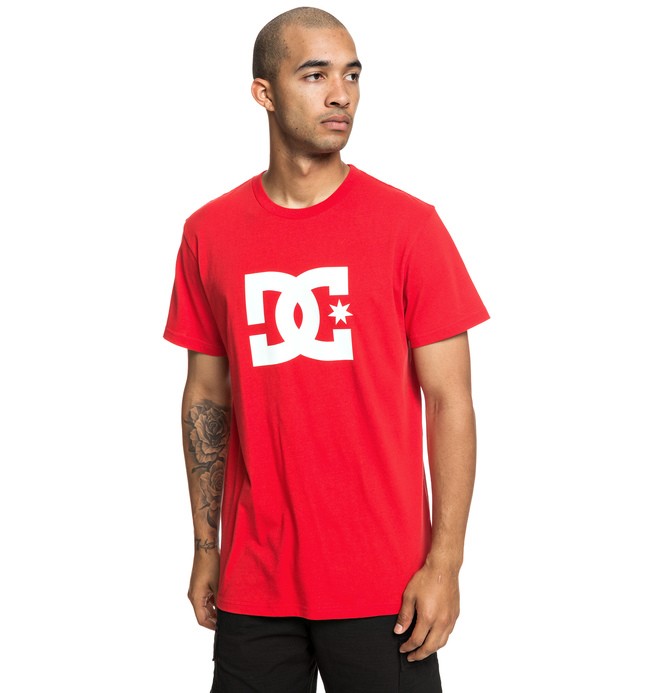 dcshoes, Star - T-Shirt for Men, RACING RED (rqr0) 0 Star - T-Shirt for Men Red EDYZT03900 DC Shoes