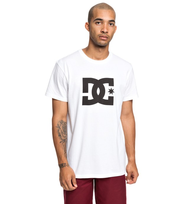 dcshoes, Star - Maglietta da Uomo, SNOW WHITE (wbb0) 0 Star - Maglietta da Uomo White EDYZT03900 DC Shoes