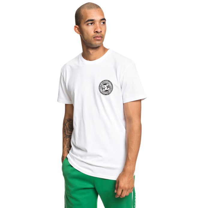 dcshoes, Circle Star - T-shirt pour Homme, SNOW WHITE (wbb0) 0 Circle Star - T-shirt pour Homme Blanc EDYZT03903 DC Shoes