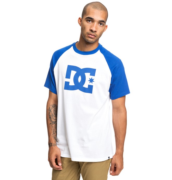 dcshoes, Star Tee, NAUTICAL BLUE/ SNOW WHITE (xbbw) 0 Star Tee Blue EDYZT03917 DC Shoes