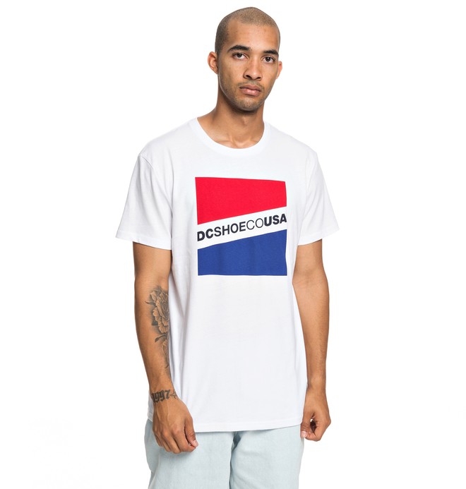 dcshoes, Slant - T-shirt pour Homme, SNOW WHITE (wbb0) 0 Slant - T-shirt pour Homme Blanc EDYZT03936 DC Shoes