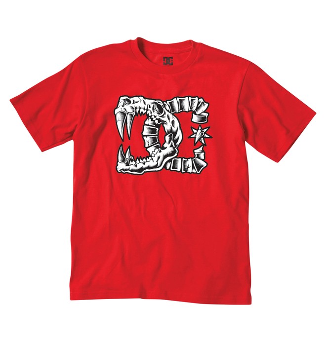 dcshoes, Kid's Bones Tee, ATHLETIC RED (ath) 0 Kid's Bones Tee K1200066 DC Shoes