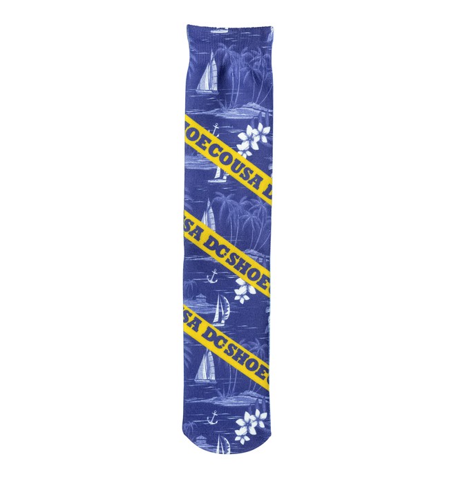 dcshoes, Blue Iris - Printed Crew Socks, BLUE IRIS (btl0) 0 Blue Iris - Printed Crew Socks PS006892A DC Shoes