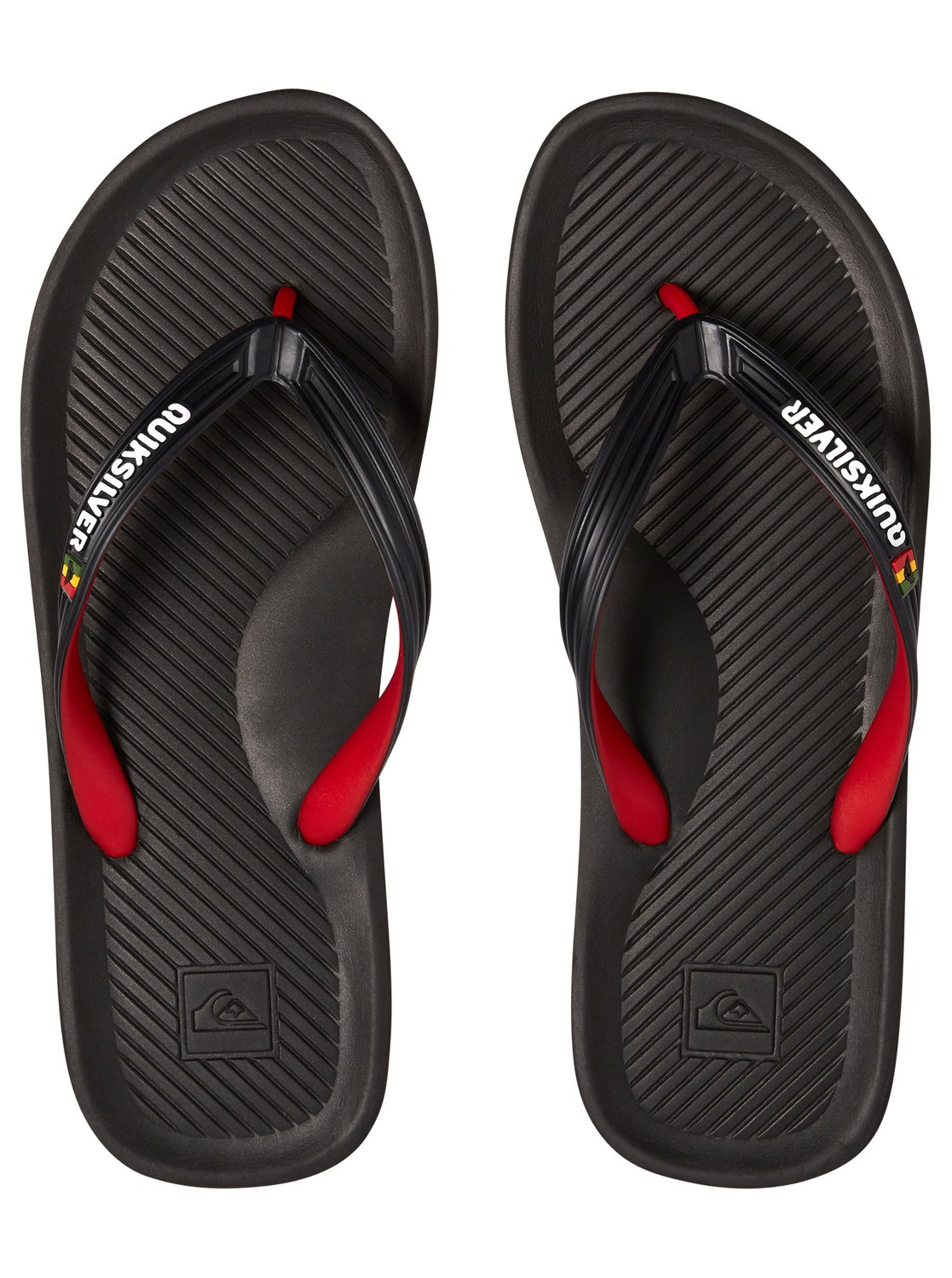 quiksilver black flip flops