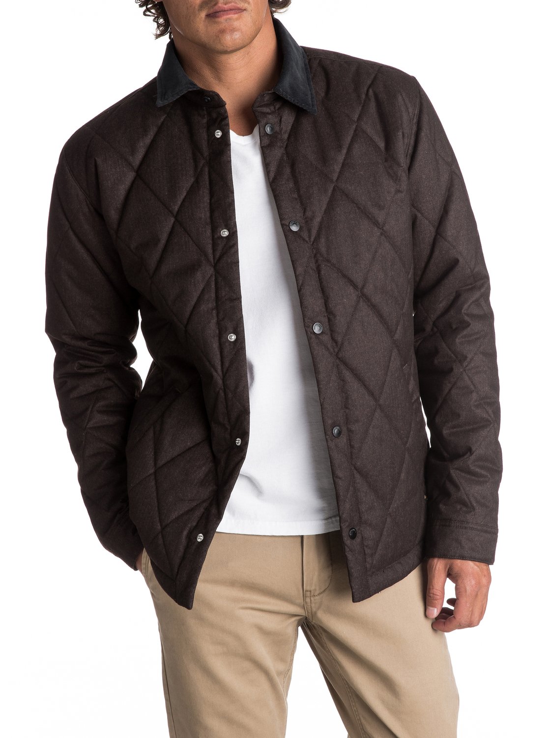 Quiksilverâ¢ Men's Reesor Quilted Overshirt Jacket EQYJK03375 | eBay