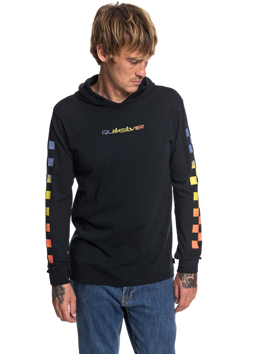 Download Originals Check Long Sleeve Hooded Tee 191274823300 ...