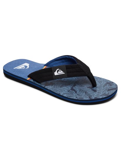 quiksilver, Сланцы Molokai Layback, BLACK/BLUE/BLUE (xkbb) Molokai Layback - Sandals for Boys AQBL100261