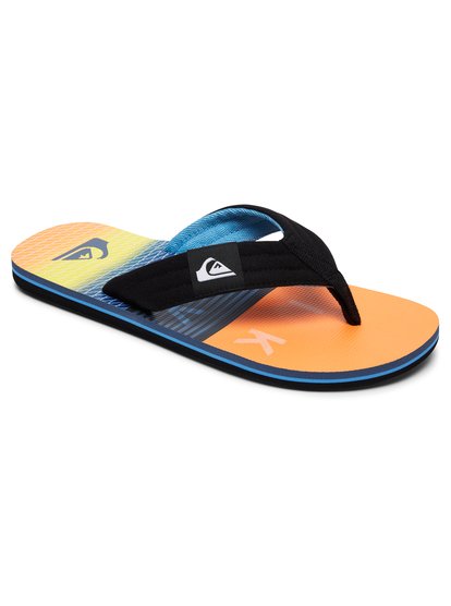 quiksilver, Сланцы Molokai Layback, BLACK/ORANGE/BLUE (xknb) Molokai Layback - Sandals for Boys AQBL100261