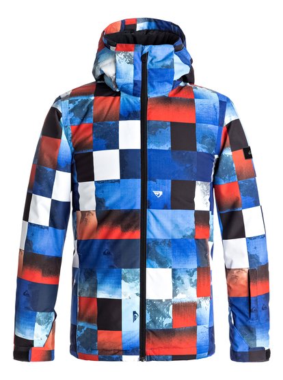 quiksilver, Сноубордическая куртка Mission, BLUE RED ICEY CHECK (nms6) Mission - Snow Jacket EQBTJ03061