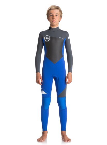 quiksilver, Гидрокостюм с молнией на спине 3/2mm Syncro Series, HV ROYAL/ GUN METAL/ WHITE (xpkw) 3/2mm Syncro Series - Back Zip GBS Wetsuit EQBW103023
